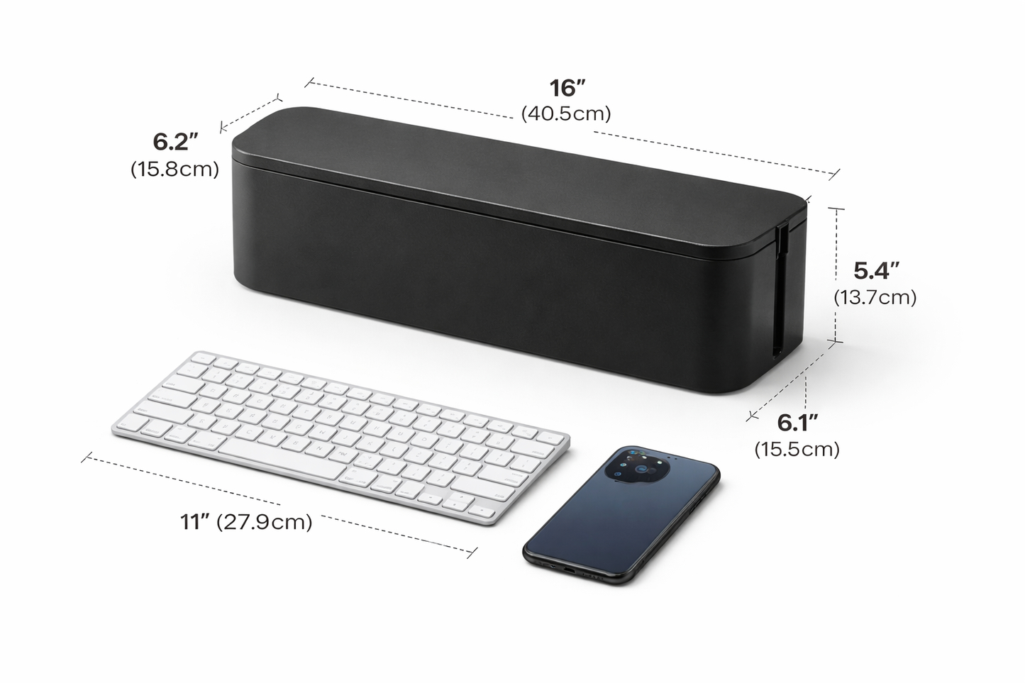 Cable Management Box – Hide Power Strips & Cable Clutter